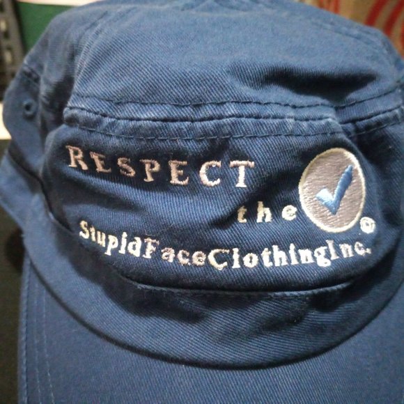 Texas Hold 'Em Poker - SF - One Size Fits All Navy Blue Adjustable Army Hat Cap - Picture 2 of 4